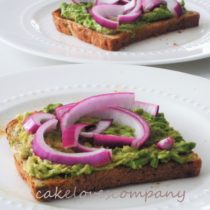 Avocado toast with pickled onion